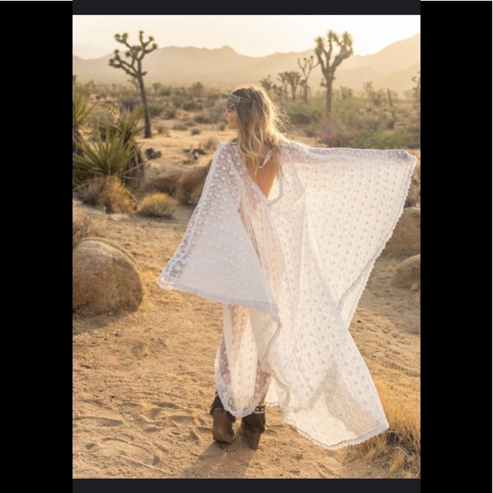Boho Sexy Festival Beach Kaftan Bikini Cover Up - Picture 3 of 5